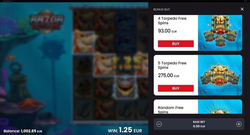 Panoramica della slot Razor Returns