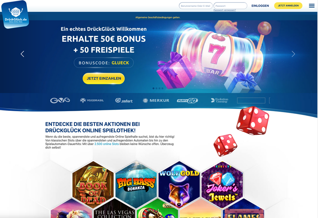 Das Online-Casino Drückglück wurde 2026 geprüft